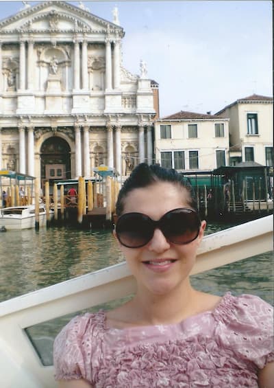 Anita in Venice a few years ago