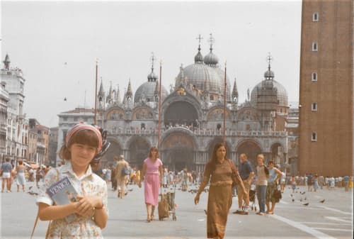 Anita Chapman, age seven on first visit to Venice